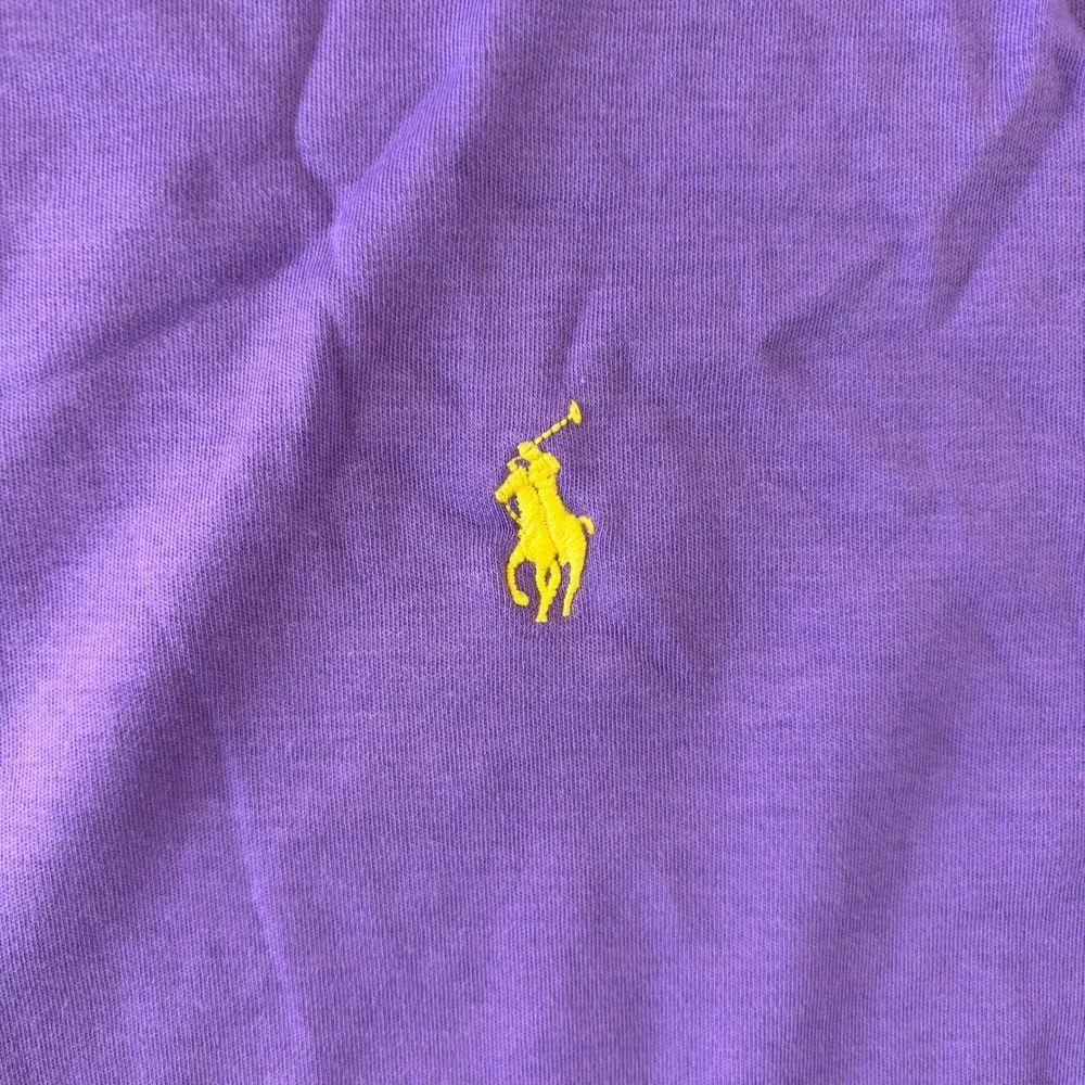 Polo Ralph Lauren Mens XL Purple Short Sleeve Yellow Pony Cotton Polo Shirt